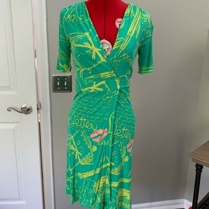 Lilly Pulitzer love letters wrap dress